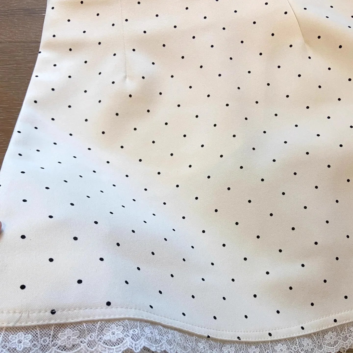 Korean Style High Waist Polka Dot Lace Half Skirt Women's Spring Summer New Anti-Light Slim A- Line Wrap Body Skirt