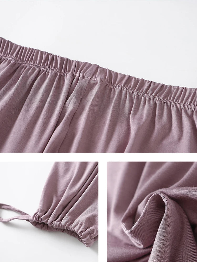 2024 New High Waist Drape Modal Loose Large Size Thin Wide-leg Pants Women's Summer All-match Trousers Casual Straight-leg