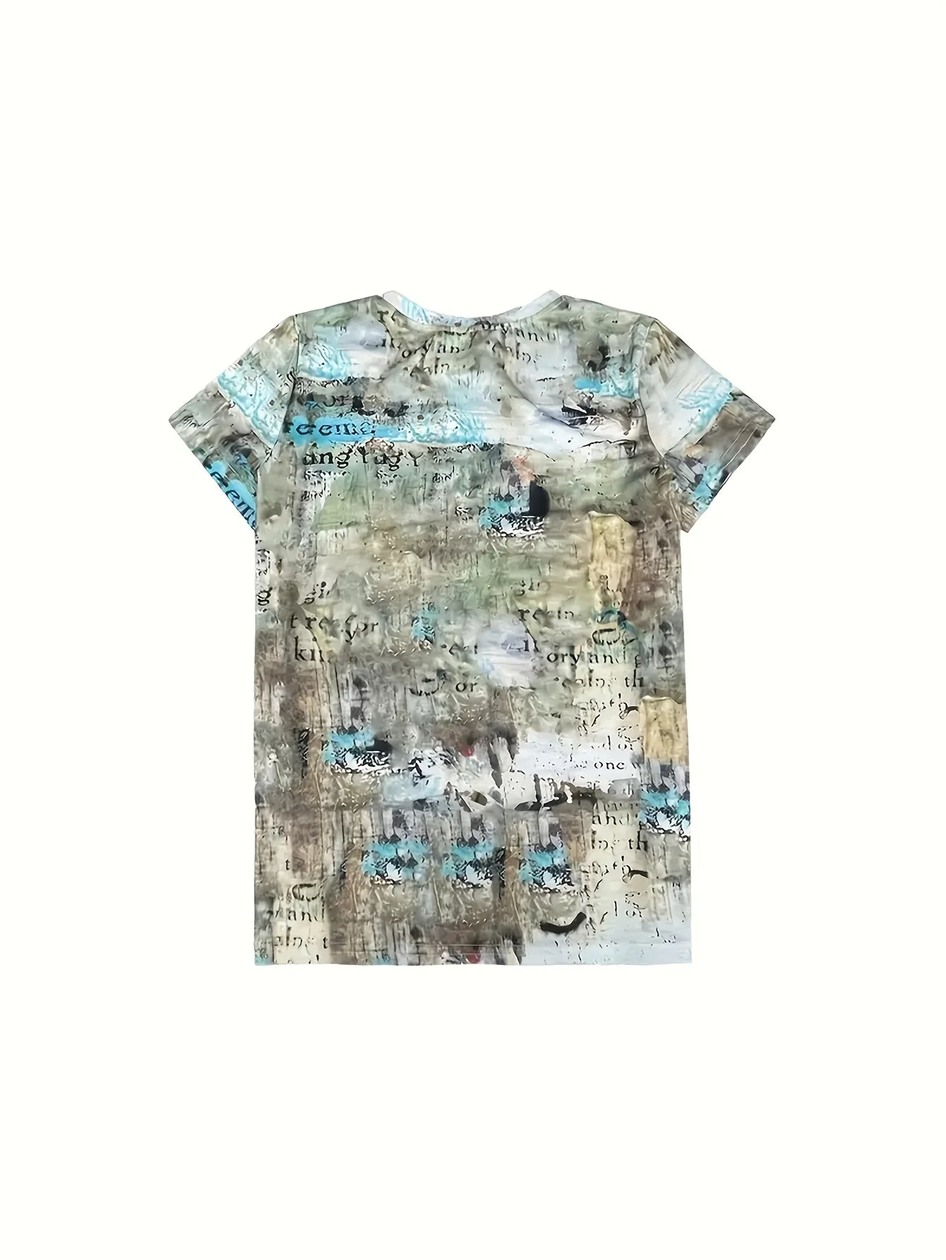 Vintage Print Women's Tee - "Faith Hope Love" & Heart Graphic, Rustic Inspirational Design for Casual Daily Wear