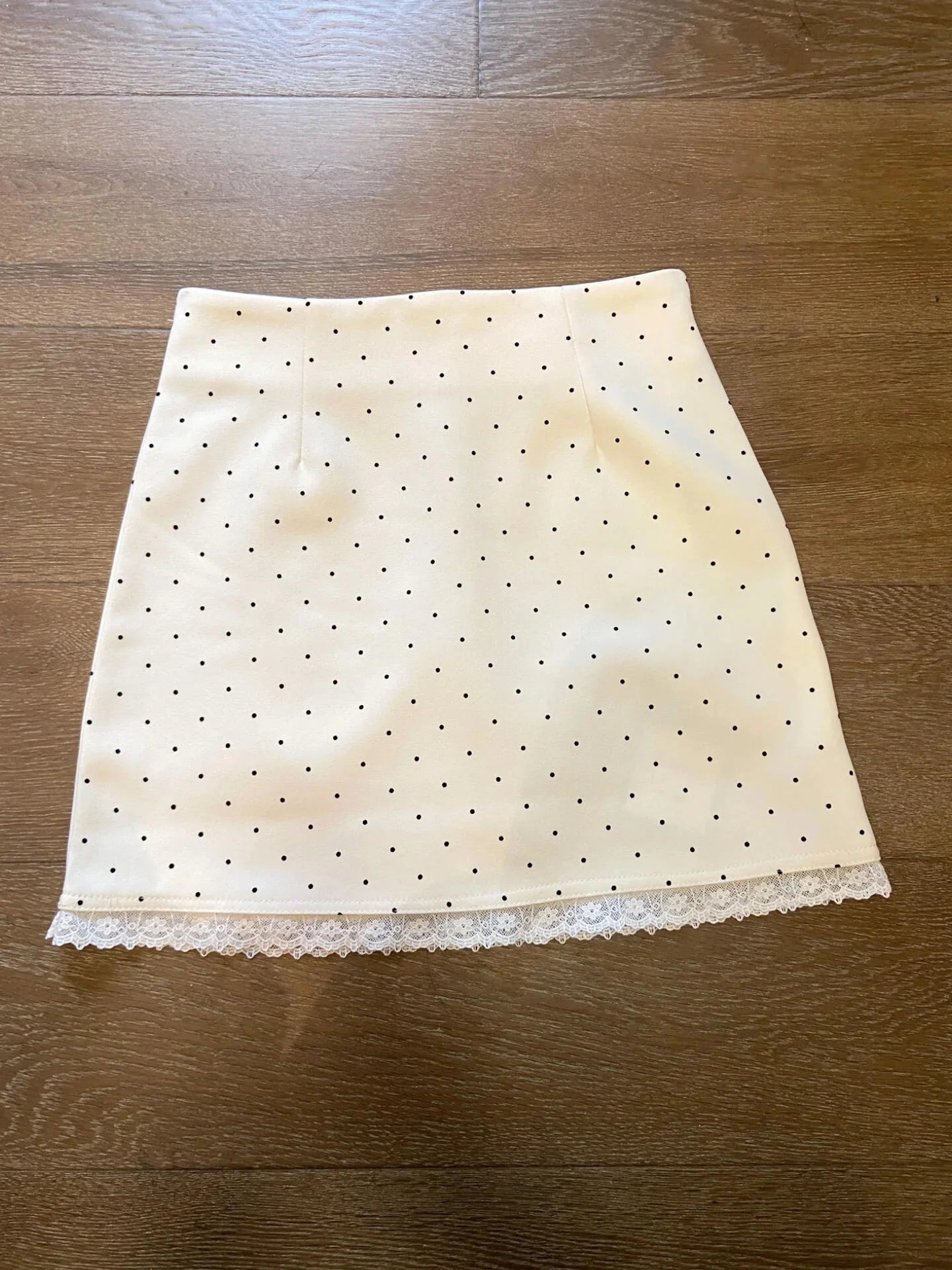 Korean Style High Waist Polka Dot Lace Half Skirt Women's Spring Summer New Anti-Light Slim A- Line Wrap Body Skirt