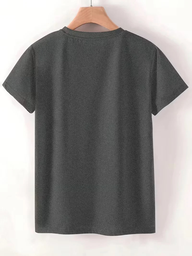 Plus size women's short sleeve T-shirt Make Space For A Neurodiverse Universe soft and comfortable fabric summer outfits