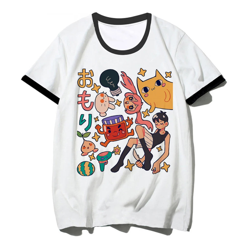 Omori top women funny tshirt female streetwear clothes